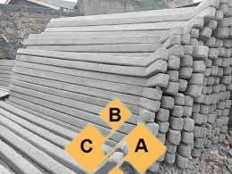 Precast Concrete Post 150mmx150mm (Curved) 9ft